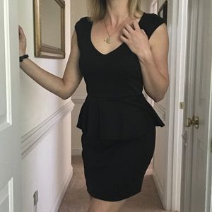 Like New Black Peplum Mini Dress